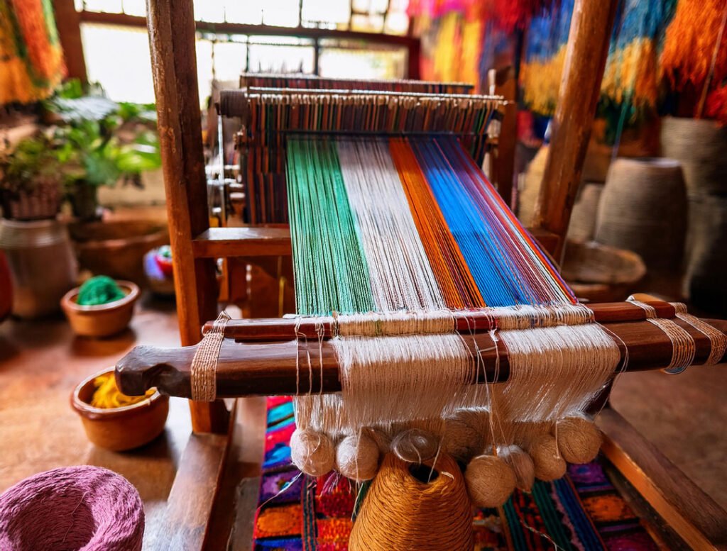 El proceso artesanal de lana: fusionando tradición y naturaleza.